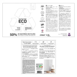 Peinture blanc mur / plafond ID Eco satiné 2 l