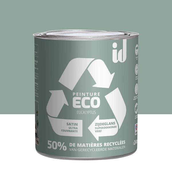 Peinture eucalyptus mur / plafond ID Eco satiné 2 l