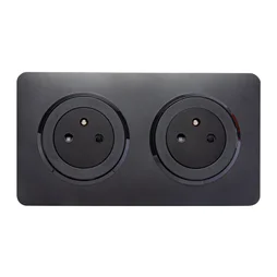 Bloc 2 prises affleurantes, complet Lumia, LEXMAN, black