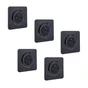 Lot de 5 prises avec terre, complet Lumia, LEXMAN, black