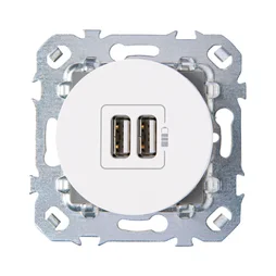 Prise chargeur 2 usb , à assembler Lumia, LEXMAN, blanc