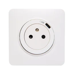 Prise avec terre affleurante avec usb c , complet Lumia, LEXMAN, blanc