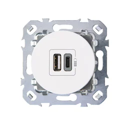 Prise chargeur usb A+C, à assembler Lumia, LEXMAN, blanc