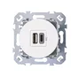 Prise chargeur usb A+C, à assembler Lumia, LEXMAN, blanc