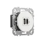 Prise chargeur usb A+C, à assembler Lumia, LEXMAN, blanc