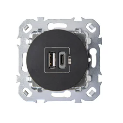 Prise chargeur usb A+C, à assembler Lumia, LEXMAN, black