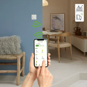 Interrupteur sans fil connecté, LEXMAN Lumia, blanc, compatible ENKI