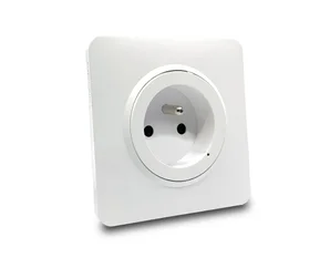 Prise avec terre connectée, LEXMAN Lumia, blanc, compatible ENKI