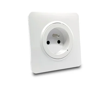 Prise avec terre connectée, LEXMAN Lumia, blanc, compatible ENKI
