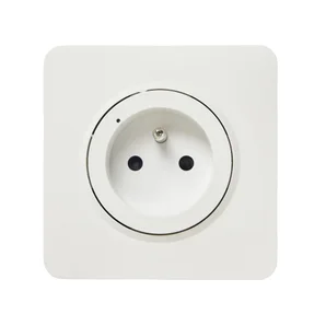 Prise avec terre connectée, LEXMAN Lumia, blanc, compatible ENKI