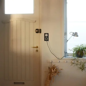 Prise avec terre connectée, LEXMAN Lumia, blanc, compatible ENKI