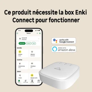 Prise avec terre connectée, LEXMAN Lumia, blanc, compatible ENKI