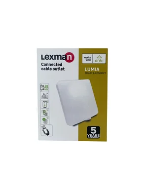 Sortie de câble connectée, LEXMAN Lumia, blanc, compatible ENKI
