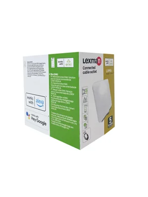 Sortie de câble connectée, LEXMAN Lumia, blanc, compatible ENKI