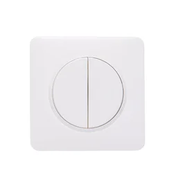 Double interrupteur va-et-vient complet, LEXMAN Lumia, blanc
