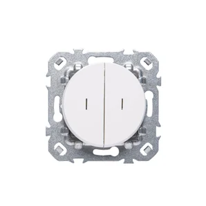 Double interrupteur va-et-vient, LEXMAN Lumia, blanc