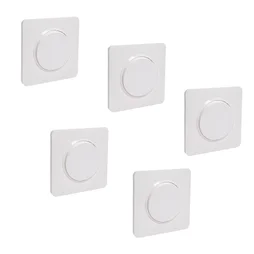 Lot de 5 interrupteurs va-et-vient avec plaque complet, LEXMAN Lumia, blanc