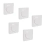 Lot de 5 interrupteurs va-et-vient avec plaque complet, LEXMAN Lumia, blanc