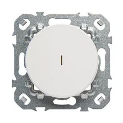 Poussoir à voyant, lumineux à assembler, LEXMAN Lumia, blanc