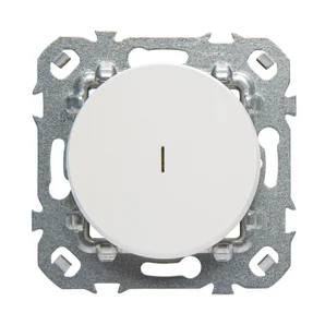 Poussoir à voyant, lumineux à assembler, LEXMAN Lumia, blanc