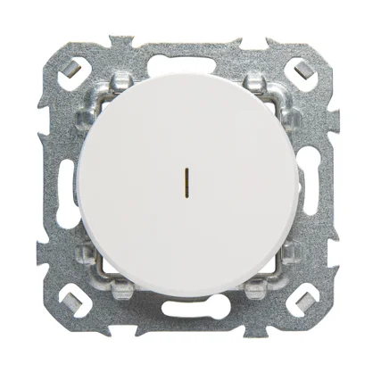 Poussoir à voyant, lumineux à assembler, LEXMAN Lumia, blanc