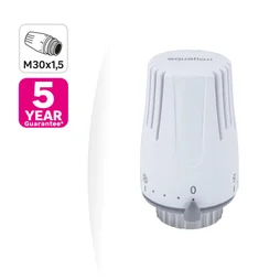 Tete thermostatique droit M30X1,5 laiton blanc EQUATION
