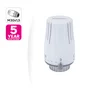 Tete thermostatique droit M30X1,5 laiton blanc EQUATION