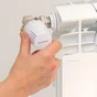 Tete thermostatique droit Femelle M30 x 1.5 laiton blanc EQUATION