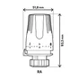 Tete thermostatique droit Femelle M30 x 1.5 laiton blanc EQUATION