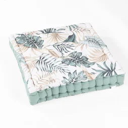 Coussin de sol coton imprime 60x60x12cm pondichery