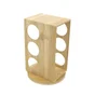 Carrousel de rangement bambou pour 6 pots à épices type Ducros