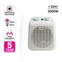 Radiateur soufflant salle de bain mobile électrique EQUATION Five 2000 W
