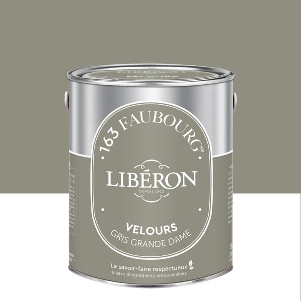 Peinture gris grande dame multisupport 163 faubourg LIBÉRON velours 2.5 l
