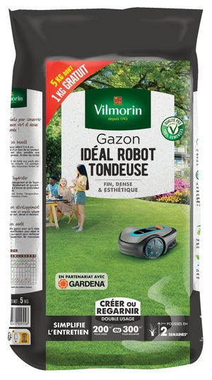 Gazon idéal robot tondeuse Vilmorin 5kg dont 1 kg gratuit / 200m²