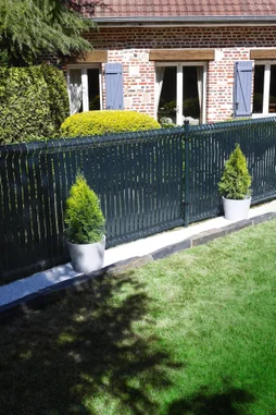 Rouleau lamelle occultante pvc gris, Idéal Garden L.50m x l. 48mm + 100clips
