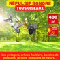 Répulsif sonore à détection pour tous types oiseaux, solaire
