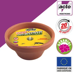 Bougie anti-moustiques d'extérieur à la citronnelle