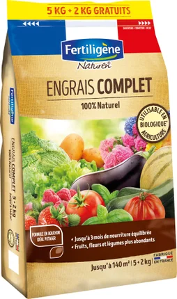 Engrais naturel FERTILIGENE, 5 kg + 2 kg gratuit