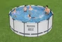 Piscine hors-sol BESTWAY, rond Diam.3.66 x H.1.22m + Robot GUPPY