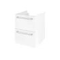 Meuble sous-vasque 2 tiroirs, REMIX, l.45 x H.57.7 x P.46 cm, blanc brillant
