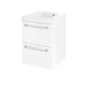 Meuble sous-vasque 2 tiroirs, REMIX, l.45 x H.57.7 x P.46 cm, blanc brillant