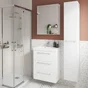 Meuble de salle de bains, Remix l.60 x H.73 x P.33 cm, blanc, Remix