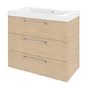 MEUBLE SOUS VASQUE REMIX LARG 90XPROF 48XH73CM 3TIROIRS CHENE NATUREL