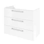 MEUBLE SOUS VASQUE REMIX LARG 90XPROF 48XH73CM 3TIROIRS BLANC BRILLANT