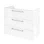 MEUBLE SOUS VASQUE REMIX LARG 90XPROF 48XH73CM 3TIROIRS BLANC BRILLANT