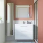 MEUBLE SOUS VASQUE REMIX LARG 90XPROF 48XH73CM 3TIROIRS BLANC BRILLANT