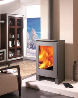 Poêle à bûche PANADERO Poele a bois nevada ecodesign noir, 8.7 kW