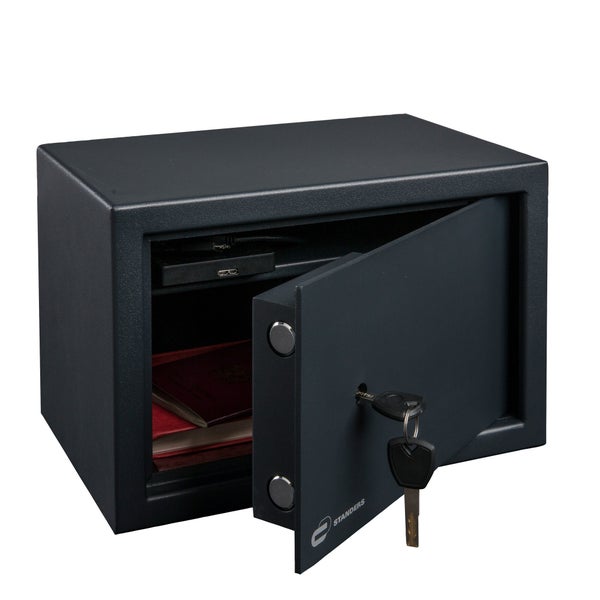 Coffre-fort à clé STANDERS Sft-20kbl2 H. 20 x l. 31 x P. 20 cm