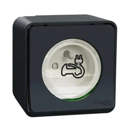 Prise charge voiture électrique saillie Mureva Styl SCHNEIDER ELECTRIC gris