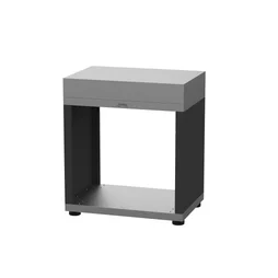 Cuisine d'extérieur Meuble ouvert - duo, noir et inox